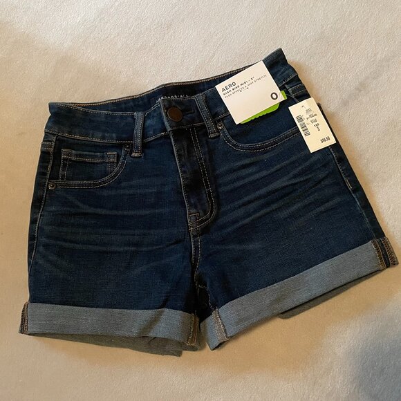 Aeropostale Pants - Aeropostale, 0, High Rise, 3' Midi, Dark Wash shorts.